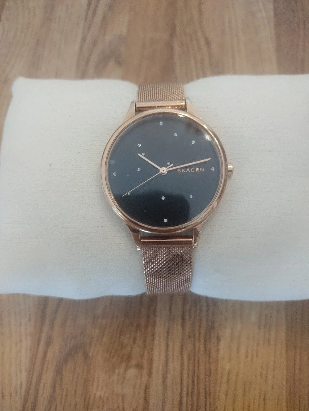 Women's SKW2408 Skagen Anita 'Night Sky' Rose Gold Band Quartz Watch